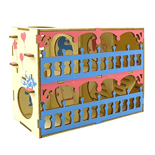 Hamster-Labyrinth Holzrohr-Tunnelkäfig Wippe Haus Schaukel Kleintiere Haustier Interaktives Spieltraining Rest Übung Spielzeug Hamster-Labyrinth Holzrohr-Tunnelkäfig Wippe Haus Schaukel Kleintiere Haustier Interaktives Spieltraining Rest Übung Spielzeug von KLOVA