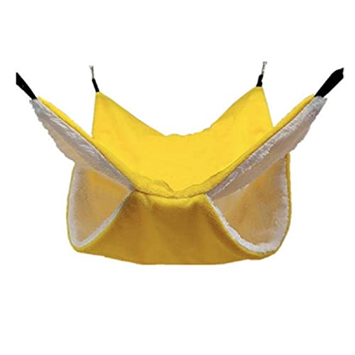 KLOVA Plüsch-Hamster-Hängematte zum Aufhängen, doppellagig, dick, warm, Plüsch-Schlafsack, Nest, großer Käfighaus für Eichhörnchen KLOVA Plüsch-Hamster-Hängematte zum Aufhängen, doppellagig, dick, warm, Plüsch-Schlafsack, Nest, großer Käfighaus für Eichhörnchen von KLOVA