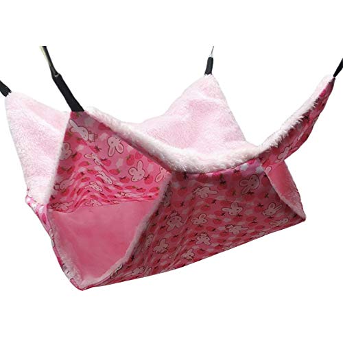 Praktische Hängematte für kleine Haustiere, doppellagig, zum Aufhängen, Schlafbett, Hamster-Matten für Kätzchen, Frettchen, Welpen, Kaninchen, kleine Haustiere, Bettwäsche, Geruchskontrolle Praktische Hängematte für kleine Haustiere, doppellagig, zum Aufhängen, Schlafbett, Hamster-Matten für Kätzchen, Frettchen, Welpen, Kaninchen, kleine Haustiere, Bettwäsche, Geruchskontrolle von KLOVA