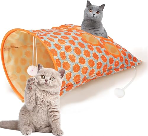 KLROSCAYI Katzentunnel-Tasche, Spielzeug, Kitty-Haustier-Tunnel, zusammenklappbar, zum Selbstverstecken und Spielen für den Innenbereich, Peekaboo interaktives intelligentes Katzenhöhlenspielzeug, mit von KLROSCAYI