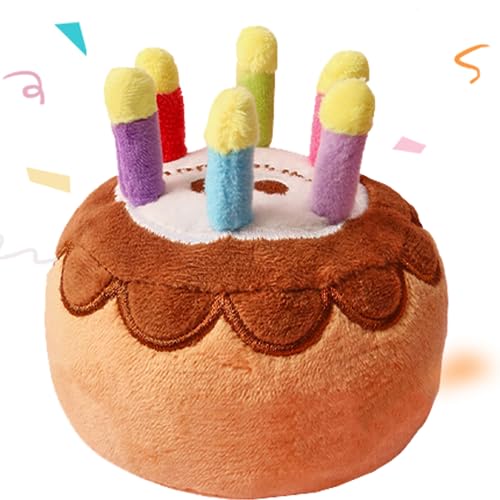 KLUFO Hunde-Geburtstagskuchen-Spielzeug - Hunde-Geburtstagsparty-Zubehör - Hunde-Geburtstagskind-Jungen-Geschenke, quietschendes Plüsch-Hunde-Geburtstagsspielzeug KLUFO Hunde-Geburtstagskuchen-Spielzeug - Hunde-Geburtstagsparty-Zubehör - Hunde-Geburtstagskind-Jungen-Geschenke, quietschendes Plüsch-Hunde-Geburtstagsspielzeug von KLUFO