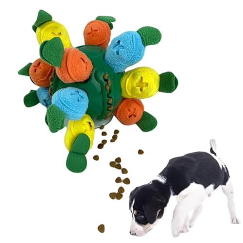 KM-P Interaktives Puzzle, stabiles quietschendes Karottenspielzeug, Ball, Hundespielzeug für langsames Füttern und natürliche Futtersuche, Training und Unterhaltung, tragbares maschinenwaschbares von KM-P