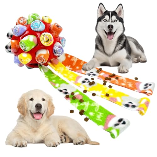 KM-P Welpen-Schnüffelspielzeug, Schnüffelball, Hundespielzeug, interaktives Puzzle, langsames Füttern, Spielzeug, Ball, tragbar, maschinenwaschbar, Hundeball für Hunde, natürliche Futtersuche, von KM-P