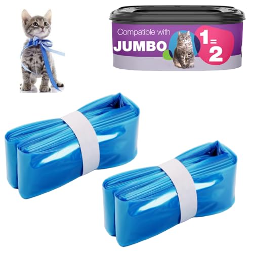 KMKMVV Jumbo Jumbo Nachfüllbeutel für Katzenstreu, kompatibel mit Ihrer Katzentoilette, 2 Stück von KMKMVV