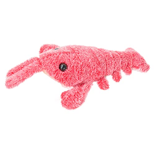 KMOCEPLY Floppy Lobster Hundespielzeug, Schlapphummer, interaktives Hundespielzeug, 36 cm, elektrisches Plüsch-Schlenker, Kauspielzeug, USB-Aufladung, interaktives Spielzeug, bewegliches von KMOCEPLY