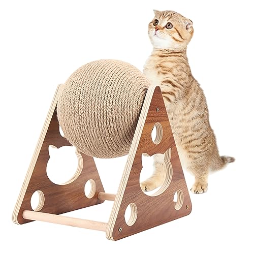 KMQRDZi Katze Ball Spielzeug,Sisal Kratzer Bälle,Vertikaler Katzenkratzball,verschleißfest und schmutzunempfindlich,Spielzeug zum Schärfen der Katzenkrallen für Katzen Klettern Schleifen Krallen von KMQRDZi