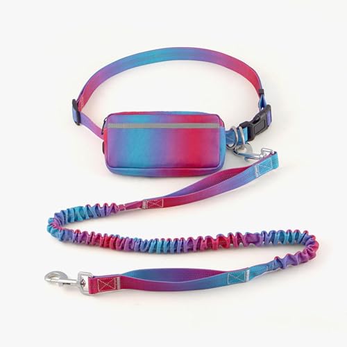 2025 Reflektierender Teleskop-Laufgürtel für Hunde, freihändig, glänzende Schultertasche, Farbverlauf, Gürteltasche – Hundekette 2025 Reflektierender Teleskop-Laufgürtel für Hunde, freihändig, glänzende Schultertasche, Farbverlauf, Gürteltasche – Hundekette von KMXMINOZY