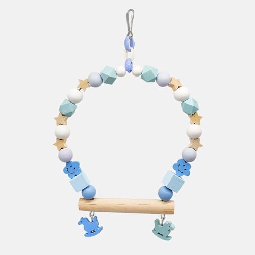 Haustier-Papagei – Vogel-Hängeschaukel aus Holz, zum Klettern, Spielen, Fitness, Sternenhimmel, buntes Spielzeug Haustier-Papagei – Vogel-Hängeschaukel aus Holz, zum Klettern, Spielen, Fitness, Sternenhimmel, buntes Spielzeug von KMXMINOZY