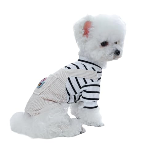 Hunde-Jumpsuit mit Cartoon-Motiv für kleine Hunde, kariert, Pullover, Cordhose, Jumpsuit, modisch, Welpen-Lätzchen, Kleidung, Jungen und Mädchen Hunde-Jumpsuit mit Cartoon-Motiv für kleine Hunde, kariert, Pullover, Cordhose, Jumpsuit, modisch, Welpen-Lätzchen, Kleidung, Jungen und Mädchen von KMXMINOZY