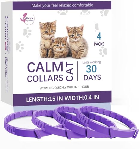 KMXMINOZY Beruhigende Halsbänder für Katzen, langlebige Pheromon-Halsbänder helfen Katzen, sich 30 Tage lang zu beruhigen, Stress zu reduzieren und Katzen zu helfen, sich von Angst, lauten Geräuschen KMXMINOZY Beruhigende Halsbänder für Katzen, langlebige Pheromon-Halsbänder helfen Katzen, sich 30 Tage lang zu beruhigen, Stress zu reduzieren und Katzen zu helfen, sich von Angst, lauten Geräuschen von KMXMINOZY
