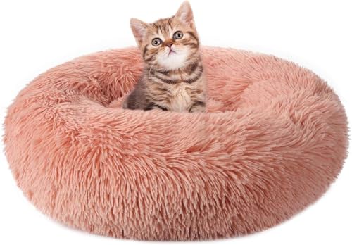KMXMINOZY Hunde- und Katzenbett, maschinenwaschbar, flauschig, rund, rutschfest, ruhig, weich, Plüsch, Donut-Umarmung, selbstwärmend KMXMINOZY Hunde- und Katzenbett, maschinenwaschbar, flauschig, rund, rutschfest, ruhig, weich, Plüsch, Donut-Umarmung, selbstwärmend von KMXMINOZY