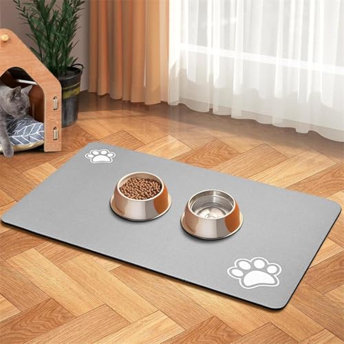 Katzen und Hunde essen Kieselalgenschlamm schnell trocknend saugfähig keine Flecken spritzwassergeschützte Bodenmatte Verteilermatte Katzen und Hunde essen Kieselalgenschlamm schnell trocknend saugfähig keine Flecken spritzwassergeschützte Bodenmatte Verteilermatte von KMXMINOZY