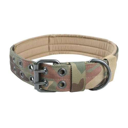 Militärisches Hundehalsband, verstellbar, Metall-D-Ring und Verschluss, geeignet für mittelgroße bis große Hunde Militärisches Hundehalsband, verstellbar, Metall-D-Ring und Verschluss, geeignet für mittelgroße bis große Hunde von KMXMINOZY