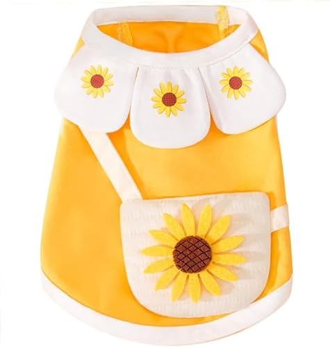 Sommerrock für Hunde, Sonnenblumen, Katzenrock, Set aus weicher, atmungsaktiver Baumwolle, Kleidung für übergroße Hunde, Mädchen, Welpen, leichtes Haustier Sommerrock für Hunde, Sonnenblumen, Katzenrock, Set aus weicher, atmungsaktiver Baumwolle, Kleidung für übergroße Hunde, Mädchen, Welpen, leichtes Haustier von KMXMINOZY