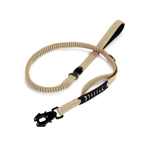 Taktische Hundeleine, K9 Trainingsleine, Bungee-Seil mit 2 Kontrollgriffen, robuster Schnellverschluss-Metallverschluss, mittelgroßer Hund, freihändiger D-Ring Taktische Hundeleine, K9 Trainingsleine, Bungee-Seil mit 2 Kontrollgriffen, robuster Schnellverschluss-Metallverschluss, mittelgroßer Hund, freihändiger D-Ring von KMXMINOZY