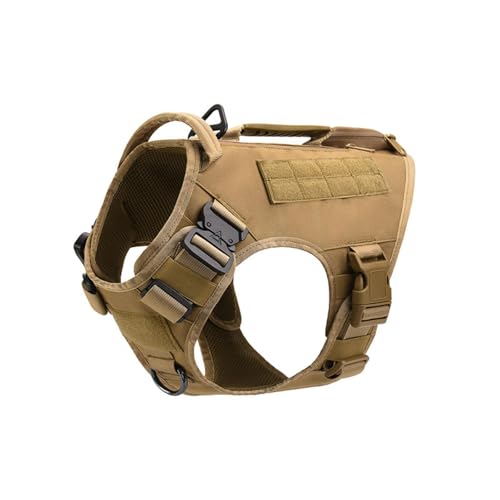 Taktisches Hundegeschirr, 2 x Metallschnalle, Arbeitshunde, Molle-Weste mit Griffen, kein Ziehen an der Vorderseite, Gürtelclip vorne, Klettverschluss Taktisches Hundegeschirr, 2 x Metallschnalle, Arbeitshunde, Molle-Weste mit Griffen, kein Ziehen an der Vorderseite, Gürtelclip vorne, Klettverschluss von KMXMINOZY