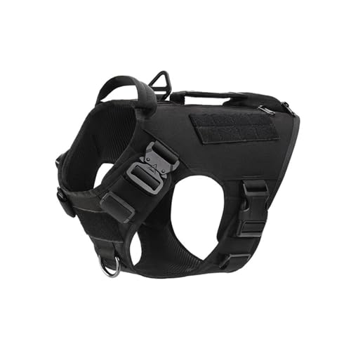 Taktisches Hundegeschirr, 2 x Metallschnalle, Arbeitshunde, Molle-Weste mit Griffen, kein Ziehen an der Vorderseite, Gürtelclip vorne, Klettverschluss Taktisches Hundegeschirr, 2 x Metallschnalle, Arbeitshunde, Molle-Weste mit Griffen, kein Ziehen an der Vorderseite, Gürtelclip vorne, Klettverschluss von KMXMINOZY