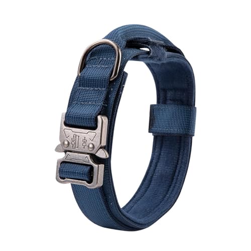 Taktisches Hundehalsband, Nylon, verstellbares Trainingshalsband, Militär-Hundehalsband, robuste Metallschnalle, Griff, geeignet für mittelgroße und große Hunde Taktisches Hundehalsband, Nylon, verstellbares Trainingshalsband, Militär-Hundehalsband, robuste Metallschnalle, Griff, geeignet für mittelgroße und große Hunde von KMXMINOZY