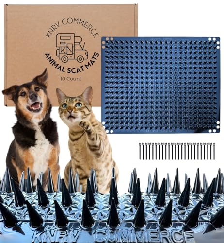 KNRV Commerce 12 Stück Katzenschreck & Abschreckung – Scat Mat Pet Training mit Spikes, um Katzen und Hunde menschlich fernzuhalten oder von Möbeln fernzuhalten, insgesamt 17,85 sf KNRV Commerce 12 Stück Katzenschreck & Abschreckung – Scat Mat Pet Training mit Spikes, um Katzen und Hunde menschlich fernzuhalten oder von Möbeln fernzuhalten, insgesamt 17,85 sf von KNRV Commerce