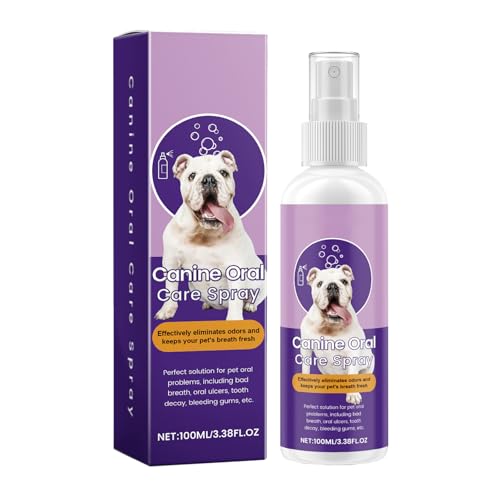 KOAHDE Zahnbelag Haustier-Mundspray,Dental-Spray für Einen Frischen Atem,Dentalspray für Hunde & Katzen Entfernt Zahnbelag,6-in-1 Mundpflege-Spray für Hunde Zahnpflege,100ML,1PC von KOAHDE