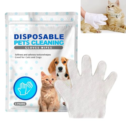 Pflegetücher für Hunde & Katze,Hunde-Reinigungshandschuh-Tücher,Reinigung Handschuhe für Haustiere,Einweg-Reinigungshandschuhe für Haustiere,Handschuhe und Tücher für die Reinigung von Haustieren von KOAHDE