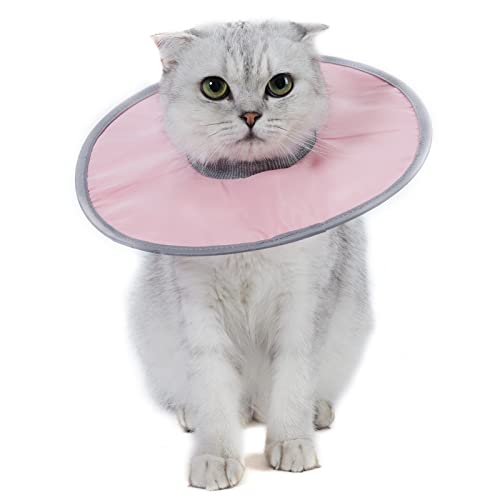 KOCAN Kragen Kegelhalsband für Katzen, stoppt das Lecken, verstellbares, Geripptes Nacken-Erholungshalsband von KOCAN