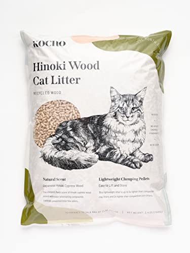 KOCHO Hinoki Katzenstreu aus Holz, Ultraleicht, frischer Duft nach japanischer Zypresse KOCHO Hinoki Katzenstreu aus Holz, Ultraleicht, frischer Duft nach japanischer Zypresse von KOCHO