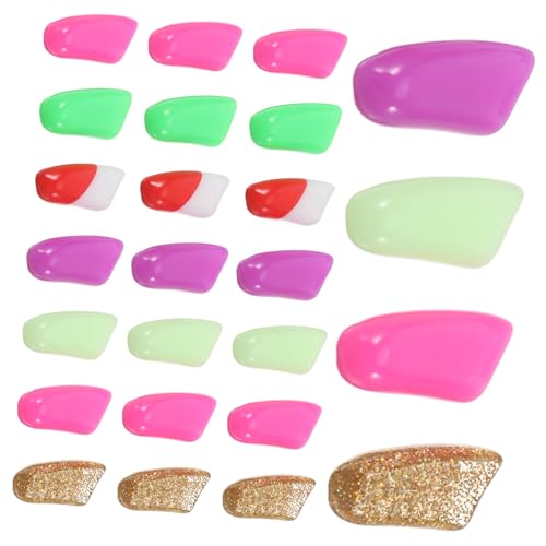 KOCKSHION 140 Stück Teiliges Katzen Krallenkappen in Langlebige Nagelschutz abdeckungen Schützende Pfotenhüllen gegen Kratzschäden Buntes Design Einfach Anzubringen für Zufällige Farbe von KOCKSHION