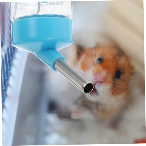 KOCKSHION 2 Stück Automatischer Hamster Trinkflasche Auslaufsicherer Wasserspender Bpa Frei Praktischer Wasserbehälter für Kleintiere Wie Kaninchen und Chinchilla Blau von KOCKSHION