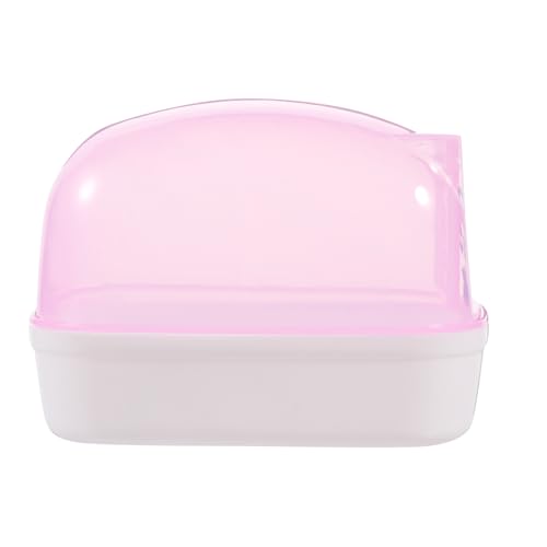 KOCKSHION 2 Stück Transparente Hamster badebox aus Stabilem Kunststoff mit Automatischer Tür Staubgeschützt als Sichtbarer Hamster sandbadbehälter und Haustier Badezimmer von KOCKSHION