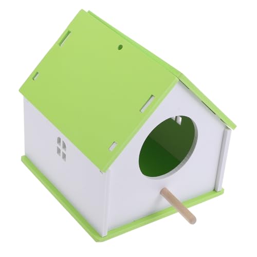 KOCKSHION Outdoor Vogelhaus für Papageien Wetterfestes Grünes Mittelgroßes Vogelnest Langlebiges Material Natürliche Behaglichkeit für Garten und Vogelhaltung von KOCKSHION