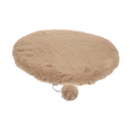 KOCKSHION Pet Katzen Schlafmatte Warm Rund Flauschiges Kaninchenfell Imitat Katzenkissen Winterkissen Kuschelig Haustier Schlafplatz von KOCKSHION
