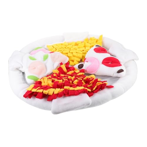 KOCKSHION Schnüffelmatte für Hunde Pizza Design Langsames Füttern Trainierende Futtermatte zur Stressreduktion und Energieabbau Strapazierfähige Bunte Trainingsunterlage für Haustiere von KOCKSHION