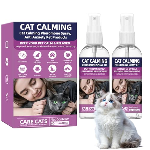 KODASNY Beruhigendes Pheromon-Spray-Set für Katzen, beruhigende Pheromone, von Tierärzten empfohlen, medikamentenfreie Angstlinderung für Haushalte mit mehreren Katzen, stoppt Kratzer und KODASNY Beruhigendes Pheromon-Spray-Set für Katzen, beruhigende Pheromone, von Tierärzten empfohlen, medikamentenfreie Angstlinderung für Haushalte mit mehreren Katzen, stoppt Kratzer und von KODASNY