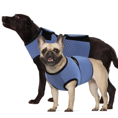 KOESON Beruhigende Weste für Hunde, atmungsaktiv, Donnerjacke, verstellbares Haustier-Shirt zur Linderung von Stress und Angst, für Gewitter, Feuerwerk, Fellpflege, Tierarztbesuch, Reisen, Trennung KOESON Beruhigende Weste für Hunde, atmungsaktiv, Donnerjacke, verstellbares Haustier-Shirt zur Linderung von Stress und Angst, für Gewitter, Feuerwerk, Fellpflege, Tierarztbesuch, Reisen, Trennung von KOESON