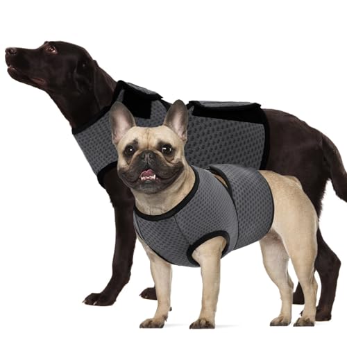 KOESON Beruhigende Weste für Hunde, atmungsaktiv, Donnerjacke, verstellbares Haustier-Shirt zur Linderung von Stress und Angst, für Gewitter, Feuerwerk, Fellpflege, Tierarztbesuch, Reisen, Trennung KOESON Beruhigende Weste für Hunde, atmungsaktiv, Donnerjacke, verstellbares Haustier-Shirt zur Linderung von Stress und Angst, für Gewitter, Feuerwerk, Fellpflege, Tierarztbesuch, Reisen, Trennung von KOESON
