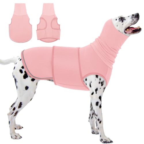 KOESON Beruhigender Kapuzenpullover für Hunde, Donnerjacke mit Ohrwickel, atmungsaktive Hunde-Angstweste für Donner, Feuerwerk, Reisen, Trennung, Komfort, Haustier-Angstlinderung, Rosa, Größe L KOESON Beruhigender Kapuzenpullover für Hunde, Donnerjacke mit Ohrwickel, atmungsaktive Hunde-Angstweste für Donner, Feuerwerk, Reisen, Trennung, Komfort, Haustier-Angstlinderung, Rosa, Größe L von KOESON