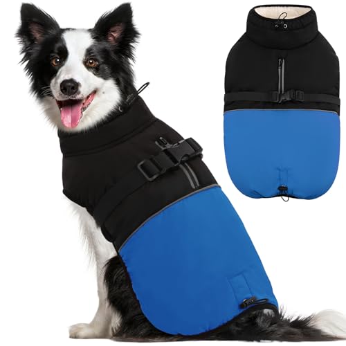 KOESON Großer Hundemantel, warme Hundejacke für den Winter, XL, Hundemäntel mit Fleece gefüttert, reflektierend, wasserdicht, Hunde-Winterjacke, Hundemäntel, große Hunde, Hunde-Fleecejacke mit KOESON Großer Hundemantel, warme Hundejacke für den Winter, XL, Hundemäntel mit Fleece gefüttert, reflektierend, wasserdicht, Hunde-Winterjacke, Hundemäntel, große Hunde, Hunde-Fleecejacke mit von KOESON