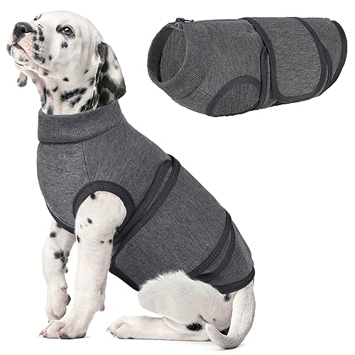KOESON Hunde-Angstweste, bequeme Haustier-beruhigende Jacke, verstellbarer Entlastungsmantel für Hunde, Anti-Angst-Haustier-Donnerjacke bei Gewitter, Feuerwerk, Trennung, Grau, Größe XL KOESON Hunde-Angstweste, bequeme Haustier-beruhigende Jacke, verstellbarer Entlastungsmantel für Hunde, Anti-Angst-Haustier-Donnerjacke bei Gewitter, Feuerwerk, Trennung, Grau, Größe XL von KOESON