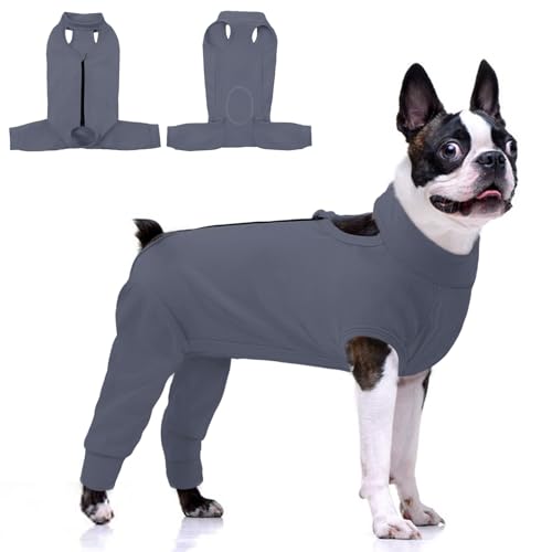 KOESON Hunde-Genesungsanzug, Hinterbein, Erholungsmanschette für weibliche und männliche Hunde, Haustier-Beinmanschette gegen Lecken, Haustier-Wundabdeckung, Einteiler für Wundheilung von KOESON