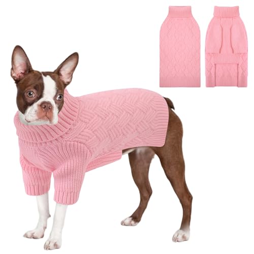 KOESON Hundepullover, Rollkragenpullover für Halloween, Weihnachten, Thanksgiving, warmer Strickpullover für Hunde, weibliche Männer, Rollkragenpullover für Herbst, Winter und Frühling von KOESON