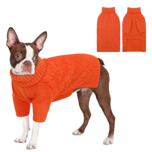 KOESON Hundepullover, Rollkragenpullover für Halloween, Weihnachten, Thanksgiving, warmer Strickpullover für Hunde, weibliche Männer, Rollkragenpullover für Herbst, Winter und Frühling von KOESON