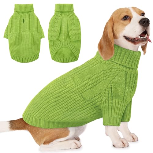 KOESON Hundepullover, Rollkragenpullover mit Loch für die Leine, warm, weich, für Damen und Herren, Strickpullover für Weihnachten, Thanksgiving, Herbst, Winter und Frühling KOESON Hundepullover, Rollkragenpullover mit Loch für die Leine, warm, weich, für Damen und Herren, Strickpullover für Weihnachten, Thanksgiving, Herbst, Winter und Frühling von KOESON