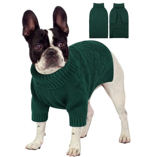 KOESON XS Hundepullover, dicker kleiner Hundepullover für weibliche Männer, Weihnachtspullover, warmer Welpenpullover für Teetasse, Yorkie, Chihuahua, Grün, XS KOESON XS Hundepullover, dicker kleiner Hundepullover für weibliche Männer, Weihnachtspullover, warmer Welpenpullover für Teetasse, Yorkie, Chihuahua, Grün, XS von KOESON