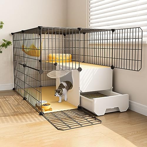 Katzenkäfige im Innenraum groß mit Katzentoilette, Pet -Playpen, kleine Tiere Käfig transparent und leicht zu beobachten die Haustierdynamik für Welpen, Kätzchen, Hasen, Schildkröte (Größe: 75 * 39 * Katzenkäfige im Innenraum groß mit Katzentoilette, Pet -Playpen, kleine Tiere Käfig transparent und leicht zu beobachten die Haustierdynamik für Welpen, Kätzchen, Hasen, Schildkröte (Größe: 75 * 39 * von KOIAMVZW