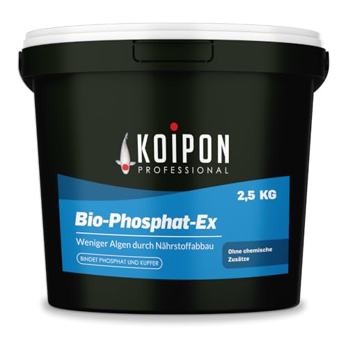 KOIPON Bio-Phosphat-Ex 2,5 kg Phosphatbinder zur Teich Reinigung von Metallen und präventiver Schutz vor Algenwachstum im Gartenteich und Fischteich von KOIPON