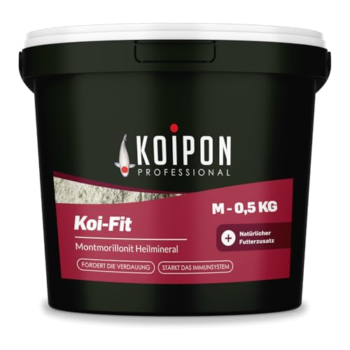 KOIPON Koi-Fit 500 g Futteraufwertung für Koifutter und Goldfischfutter, Montmorrilonit Premium-Mineral zur Farbentwicklung und Gesunderhaltung von Fischen KOIPON Koi-Fit 500 g Futteraufwertung für Koifutter und Goldfischfutter, Montmorrilonit Premium-Mineral zur Farbentwicklung und Gesunderhaltung von Fischen von KOIPON