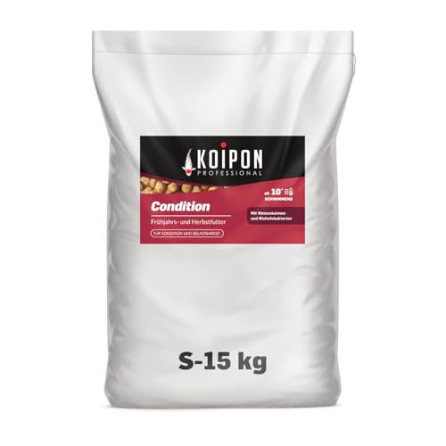 KOIPON Condition 15 kg 3mm Fischfutter Pellets Frühjahr & Herbst schwimmend, Teichfutter für japanische Koi, Koifutter als Goldfischfutter geeignet von KOIPON