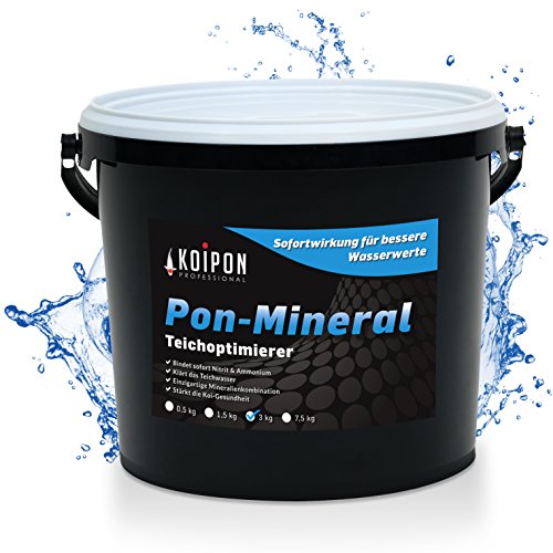 KOIPON Pon-Mineral 3 kg Teichwasseraufbereiter zur Teichpflege mit hochwertigen Teichmineralien und Nitritsenker zur Teichreinigung von KOIPON