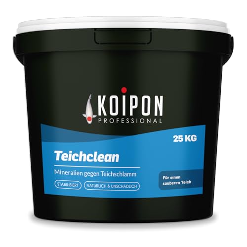 KOIPON Teichclean 25 kg Teichschlammentferner, Biologischer Abbau von Teichschlamm, Teichreinigung von Laub, Schlamm und Ablagerungen, für Fischteich oder Gartenteich von KOIPON